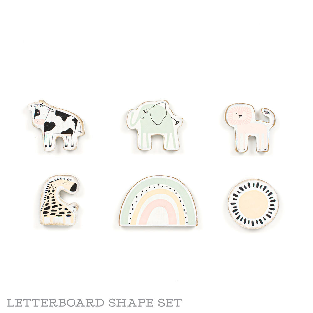 Baby Animal Crackers Wood Shapes Set