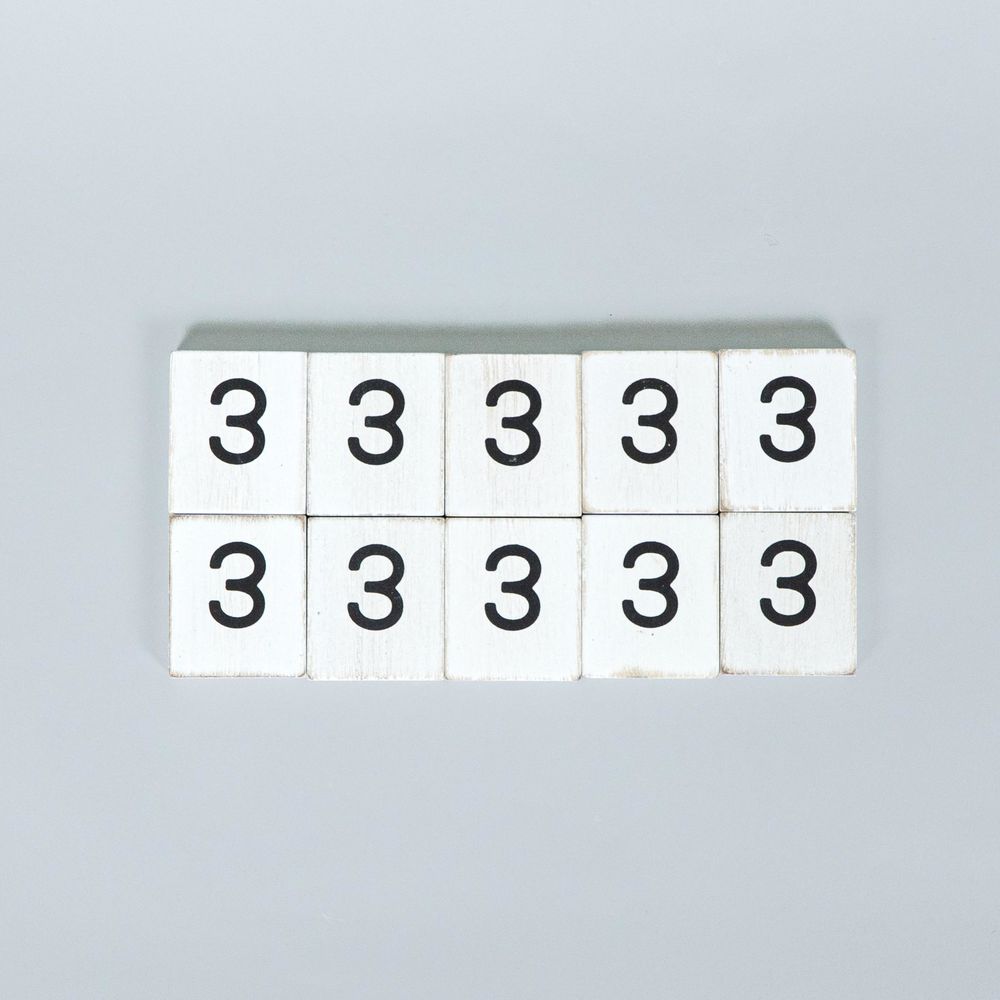 Wood Letter Tiles - Set of Ten