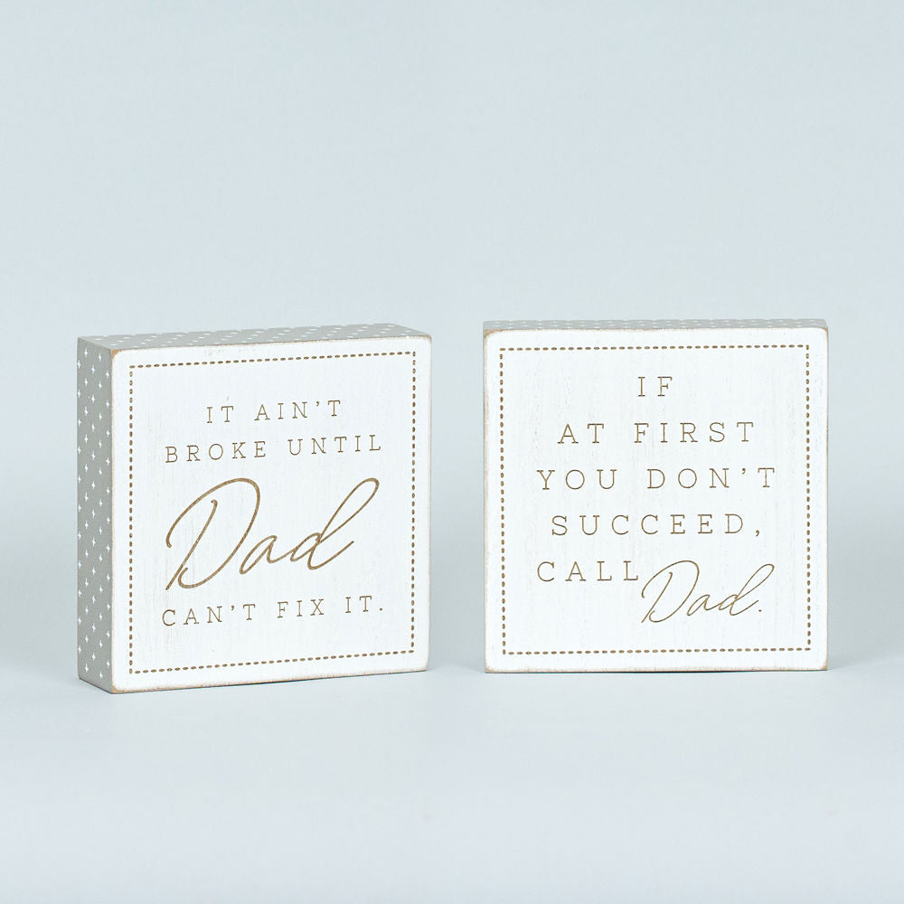 Dad Reversible Wood Brick