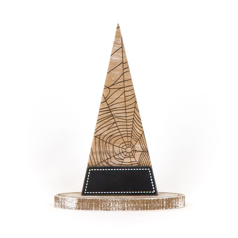 Wooden Witch Hat Decor