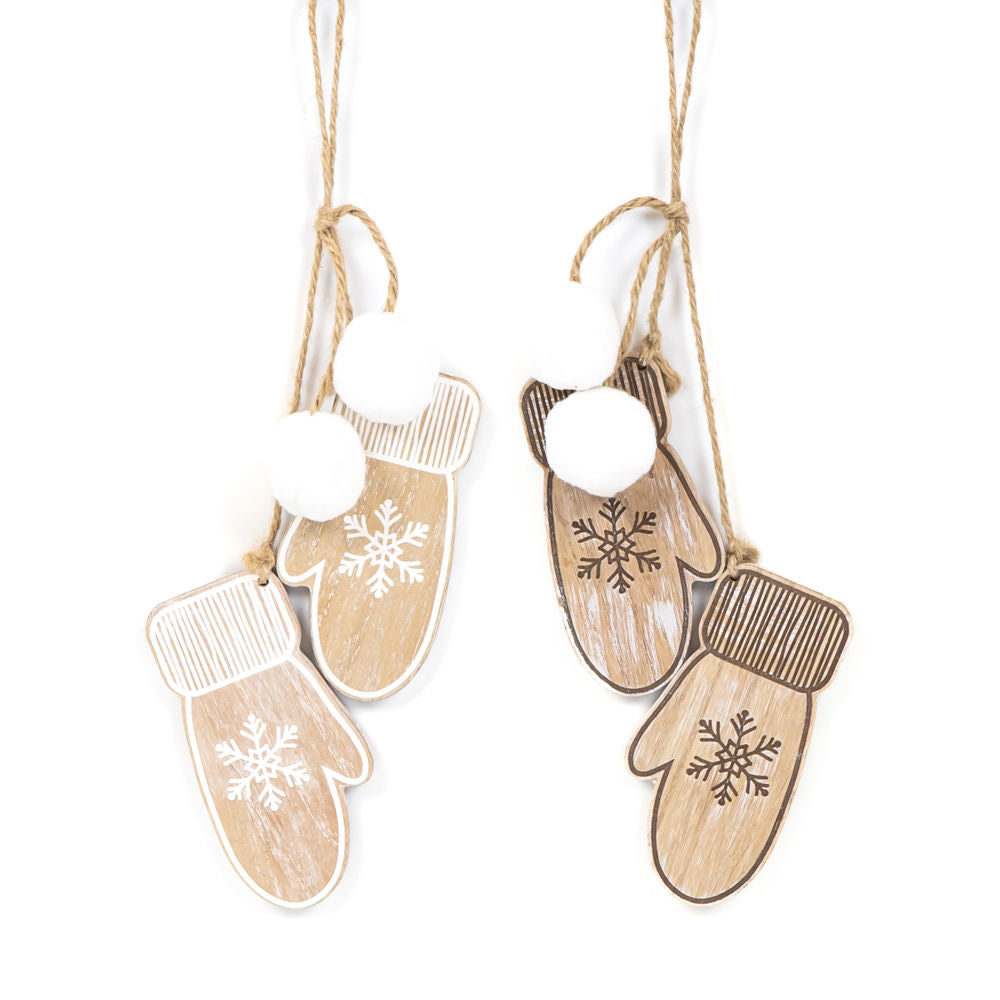 Mittens Wood Hanging Ornament