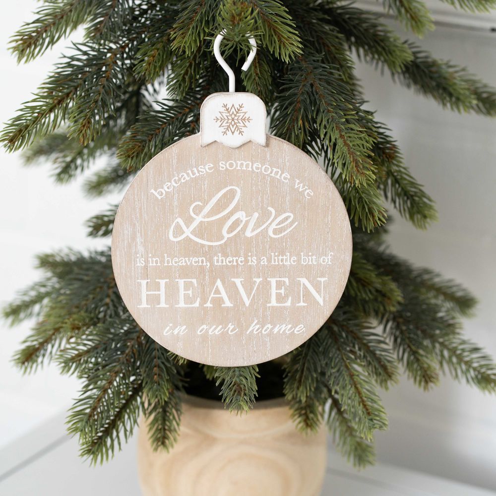 Heaven Memorial Wooden Ornament