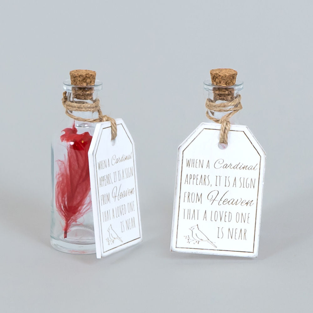 Cardinal Memorial Wood Tag