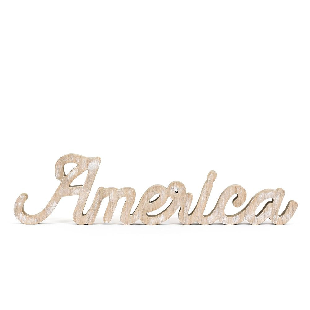 America Wood Cutout