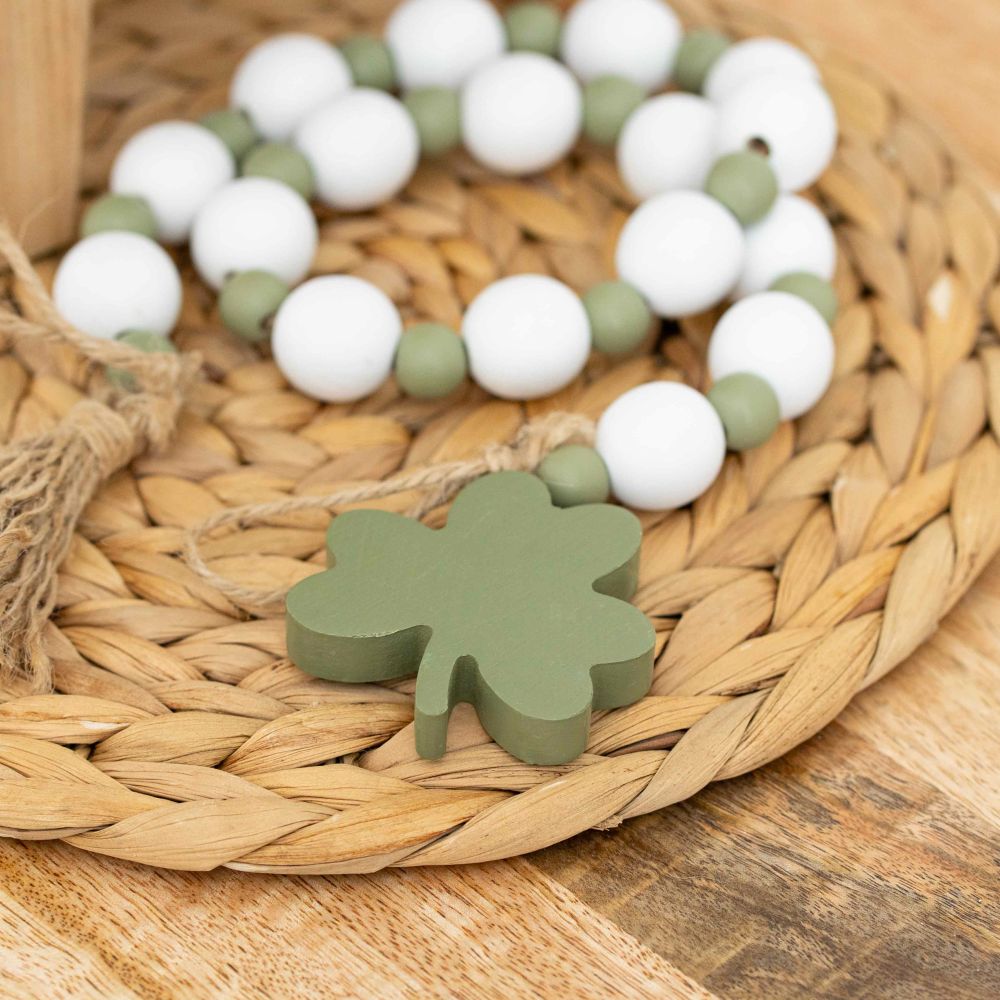 Wood Bead Garland - Shamrock