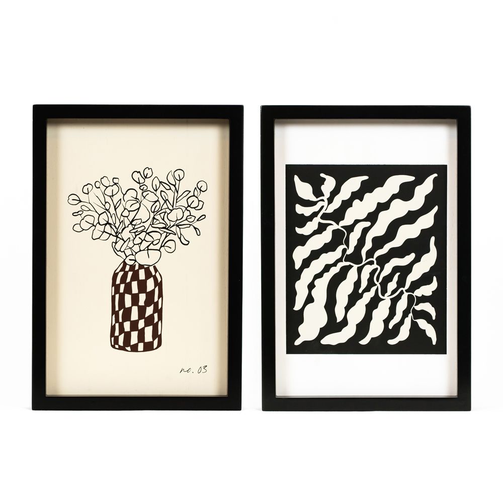 9x13 Reversible Wood Frame Sign - Floral Design