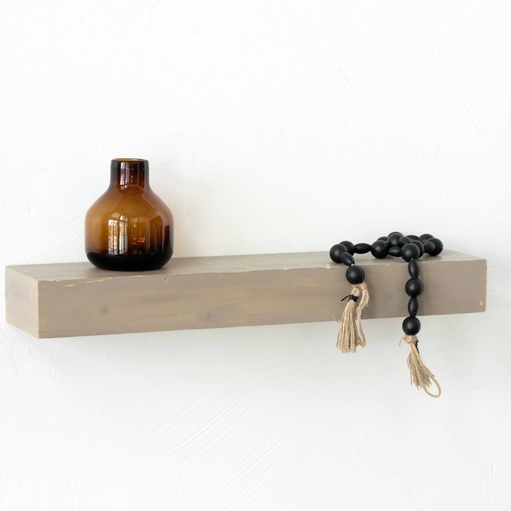 24x6 Floating Wood Shelf