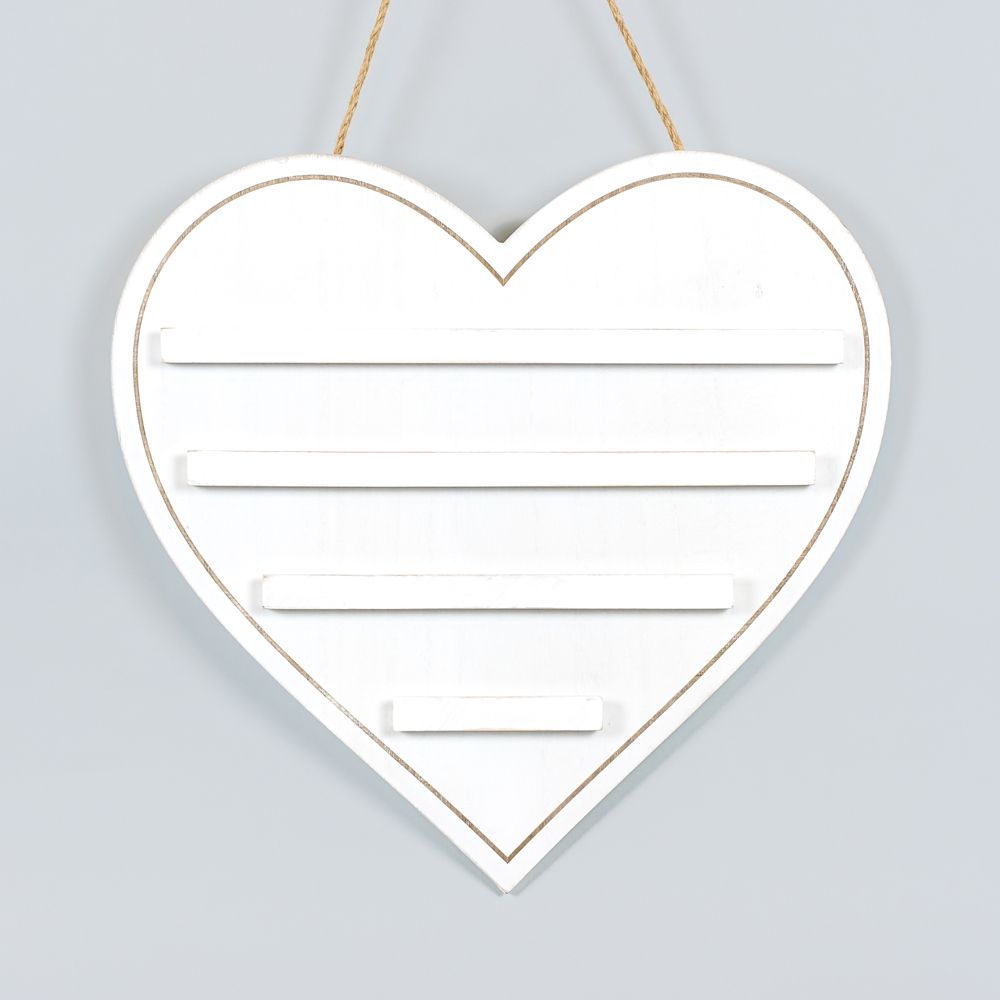 Heart Wood Letterboard in White