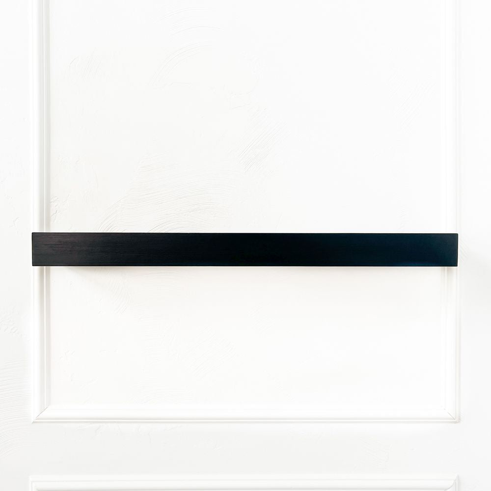 35x6x3 Black Floating Wood Shelf