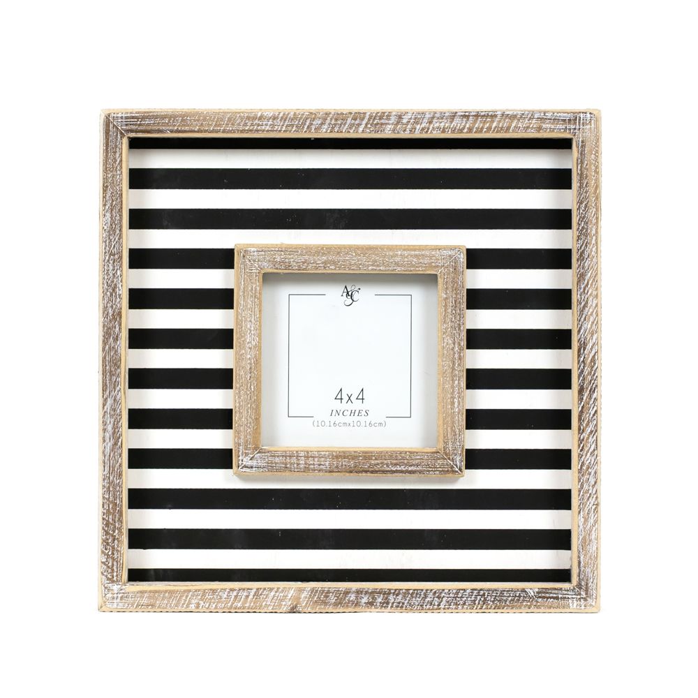 Stripes Wood Photo Frame