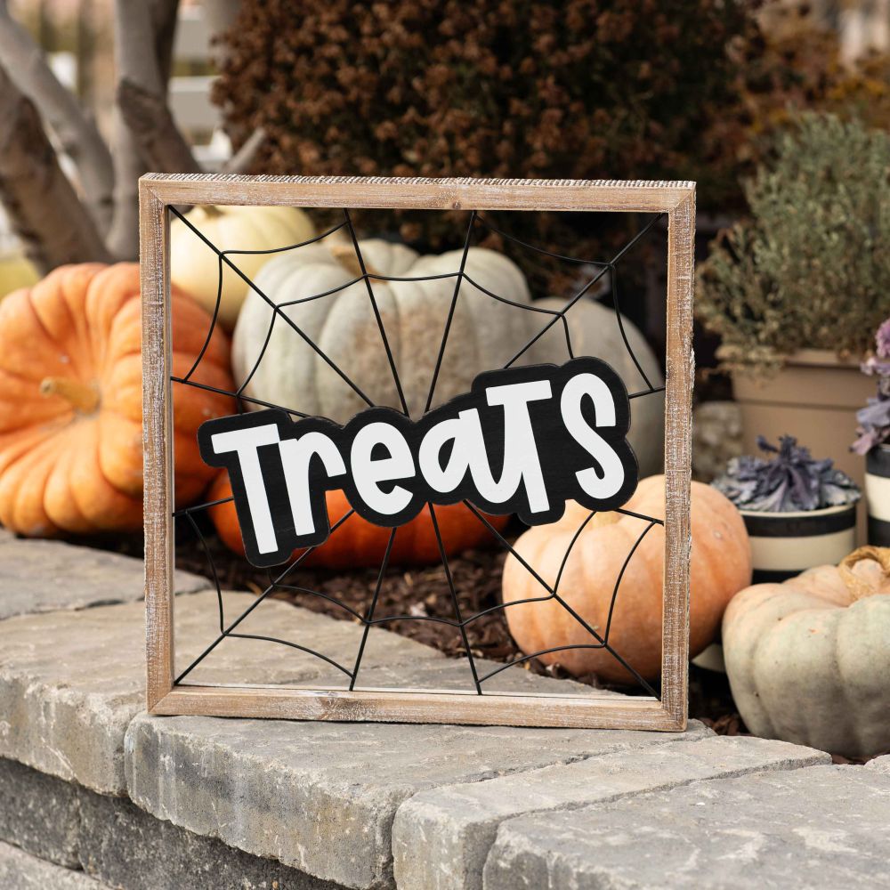 Halloween Treats Wood Frame Sign