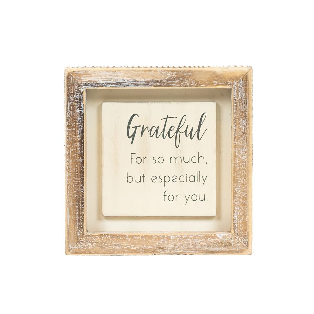Grateful Wood Frame Sign