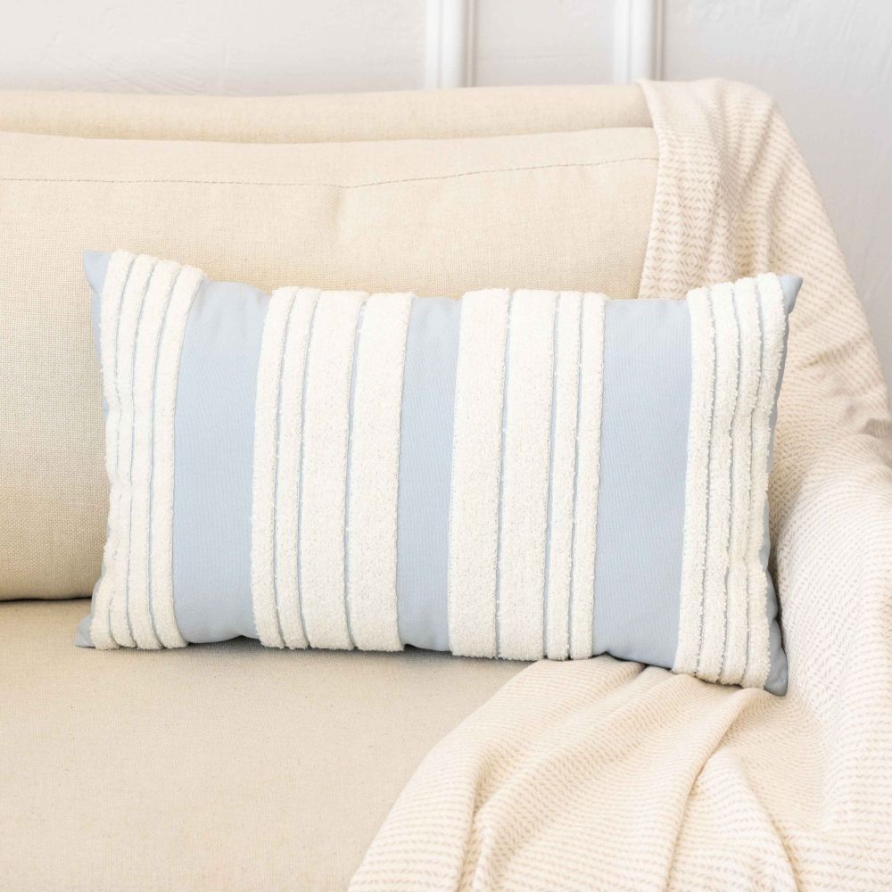 Striped Scalloped Pillow