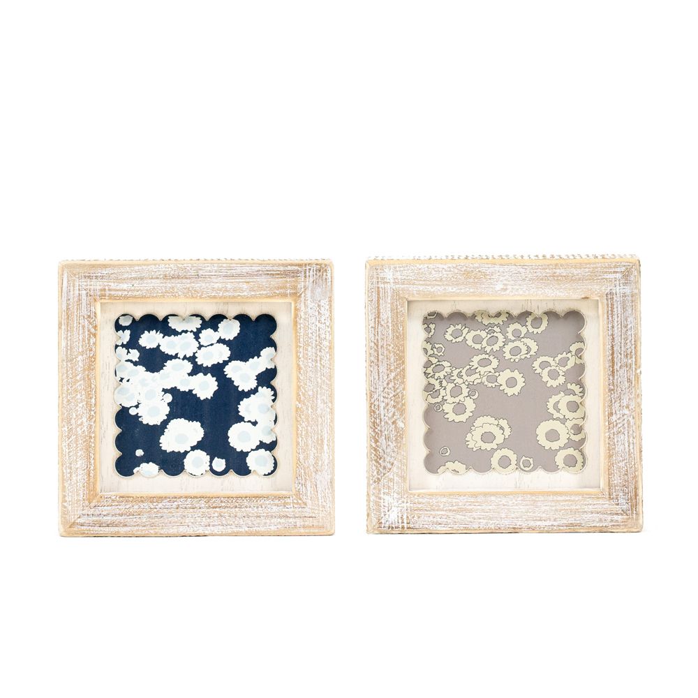 5x5 Reversible Wood Frame Sign - Daisies