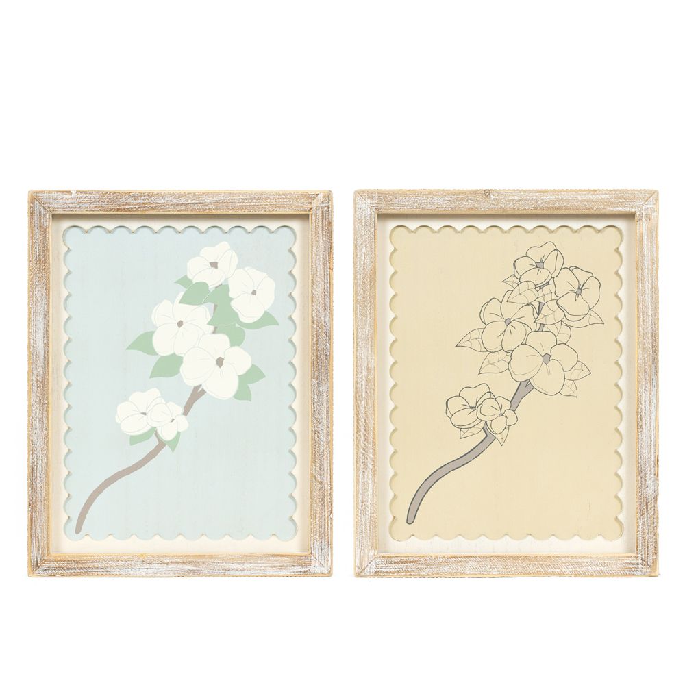 10x13 Reversible Wood Frame Sign - Branch Design