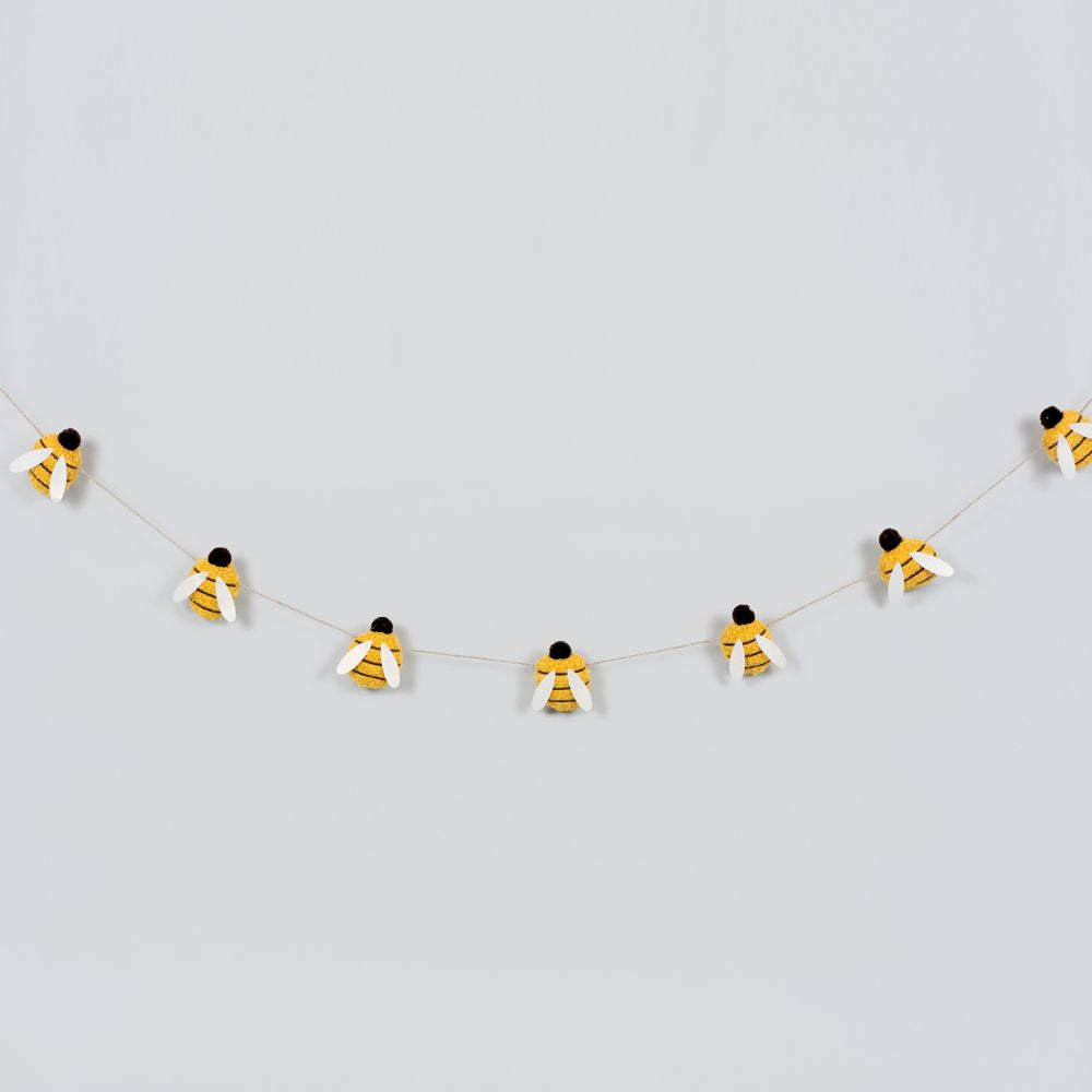 5' Felt Bee Garland