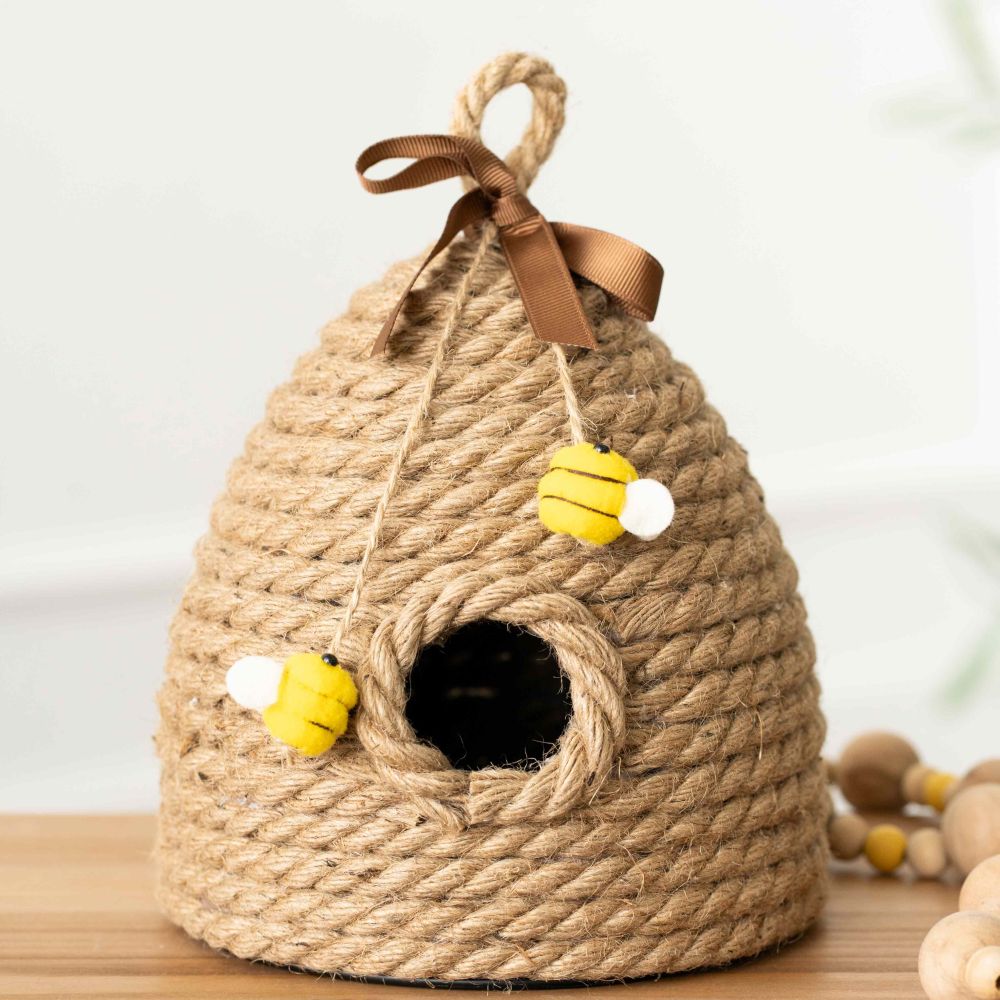 Jute Bee Hive Decor