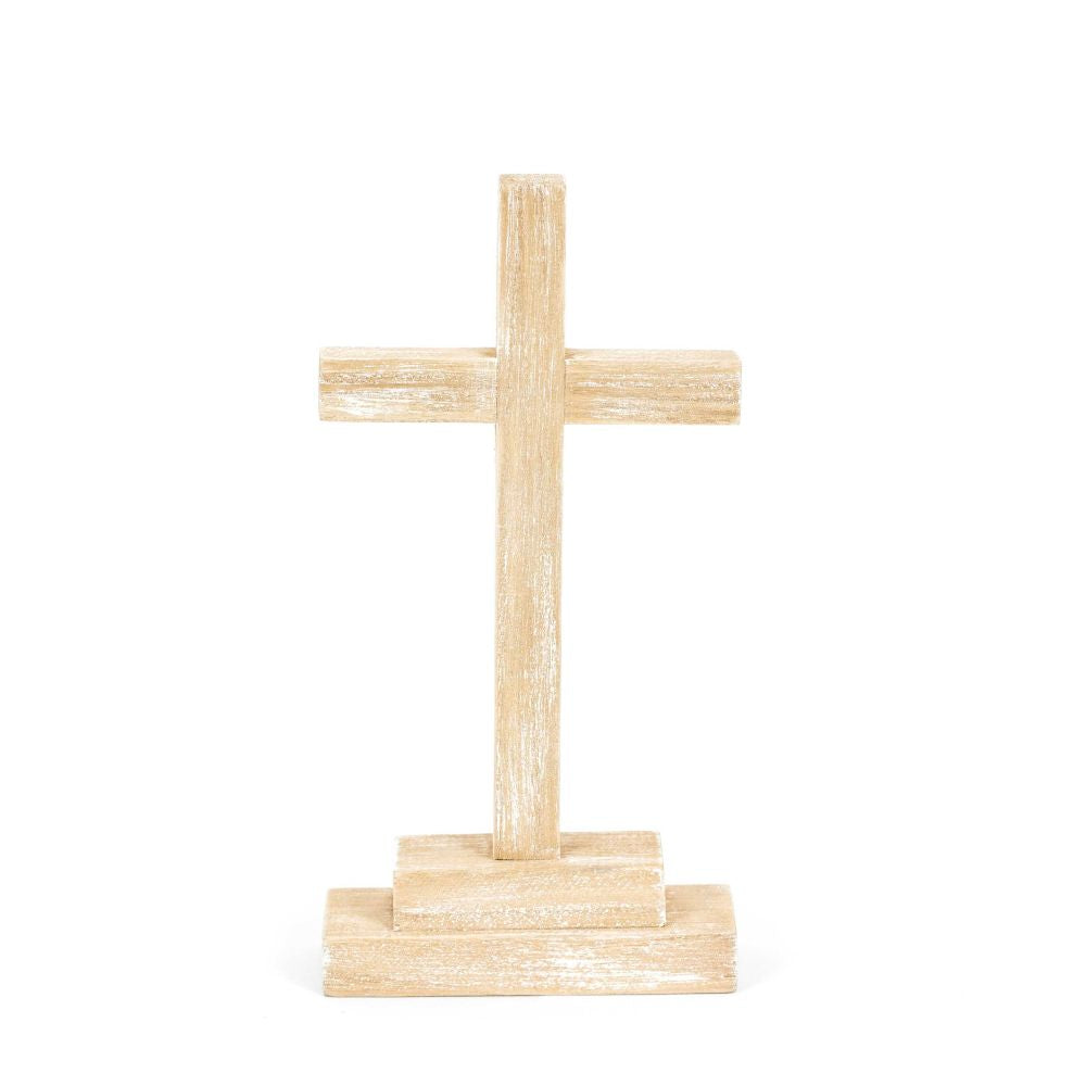 Wood Cross on Stand