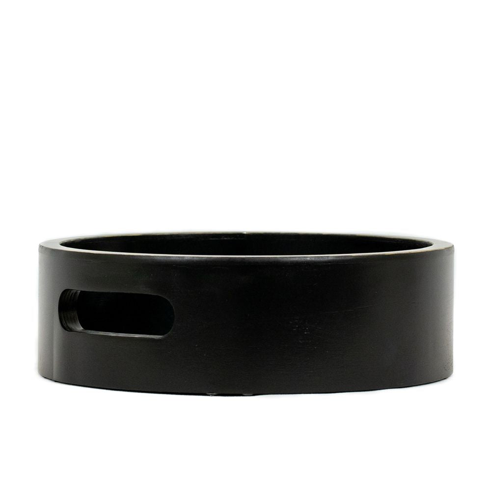 Round Wood Mirror Tray - Black