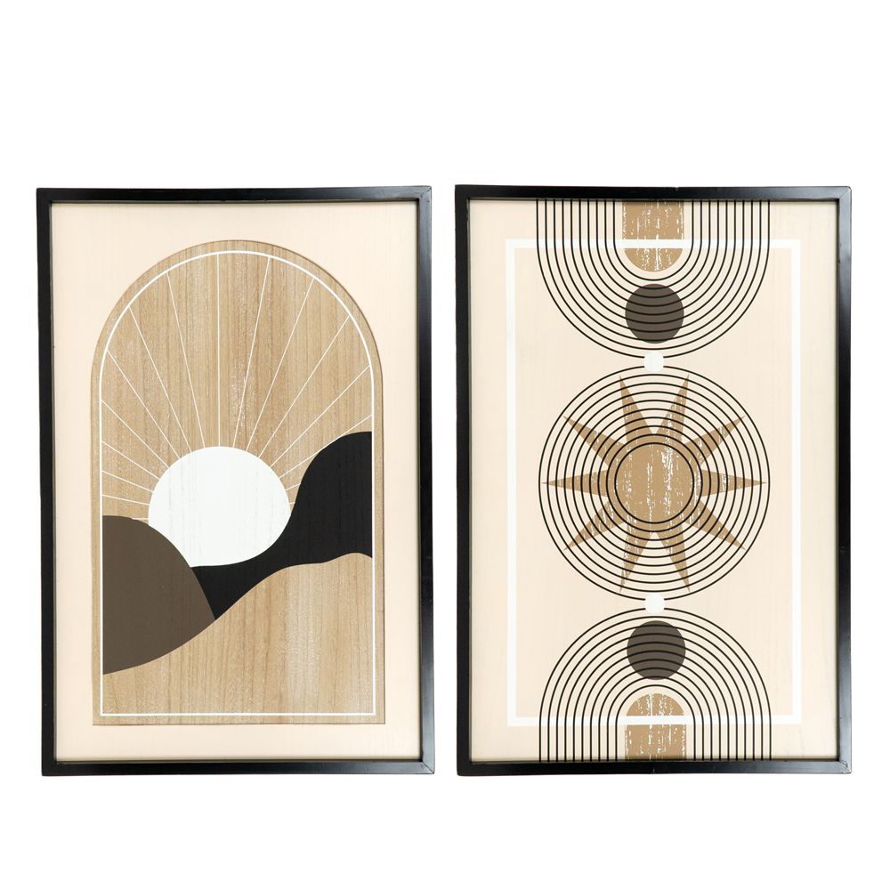 Sun Reversible Wood Frame Sign