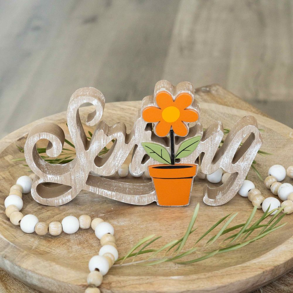 Spring Bunnies & Blooms Wood Cutout