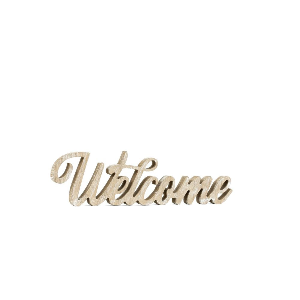 Wood Welcome Sign - Natural Scripty Collection