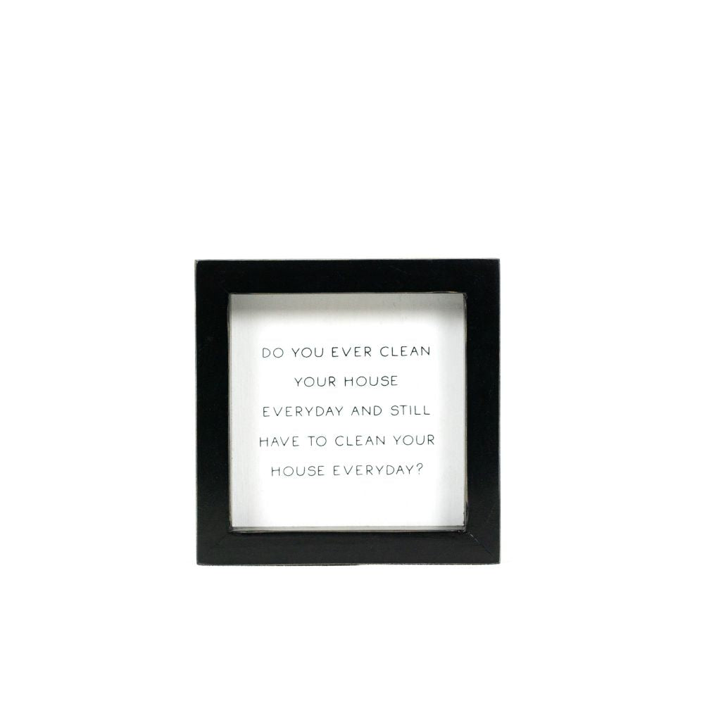 House Cleaning Wood Frame Sign