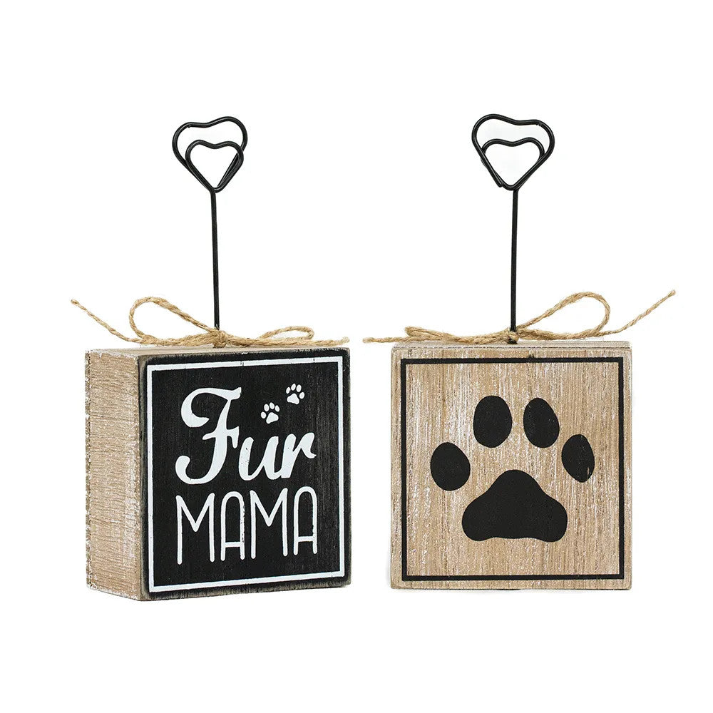 Fur Mama Wood Photo Block