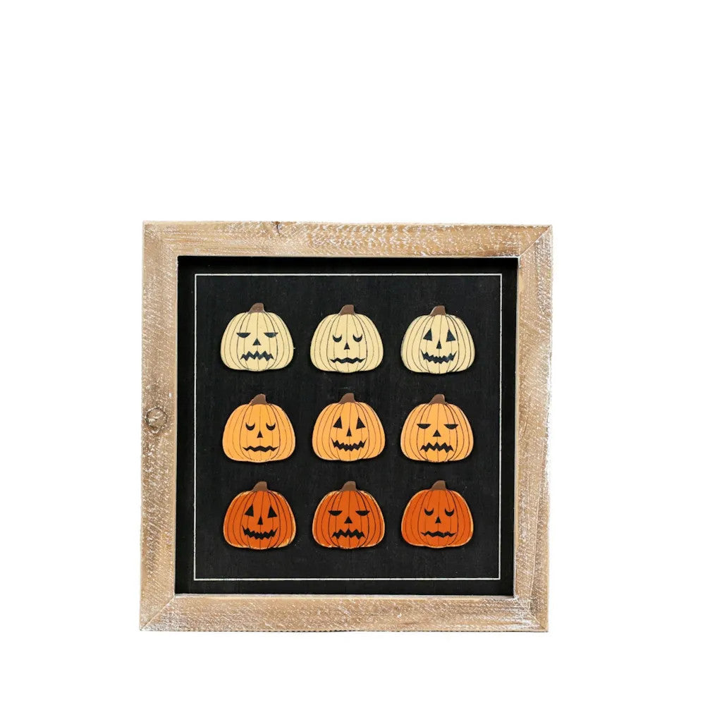 Pumpkins Reversible Wood Frame Sign