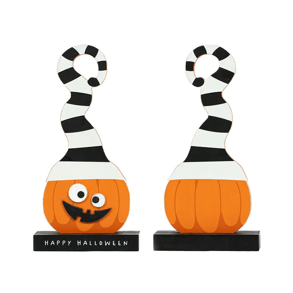 Wooden Pumpkin on Stand