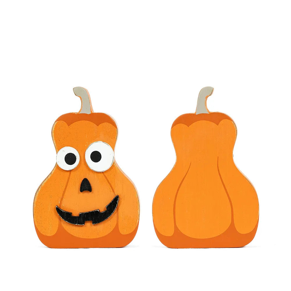 Chunky Wooden Pumpkin Decor