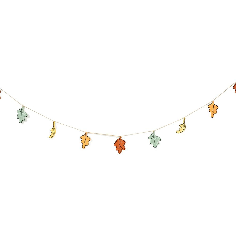 Sweet & Spooky Leaves Wood Garland