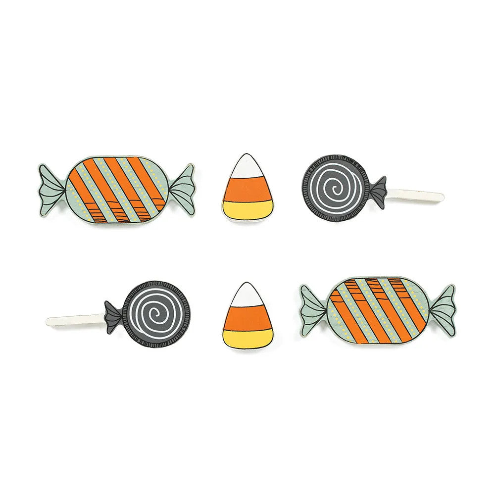 Sweet & Spooky Candy Wood Shapes - Set of 6