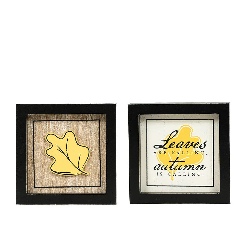Reversible Wood Frame Sign - Sweet & Spooky
