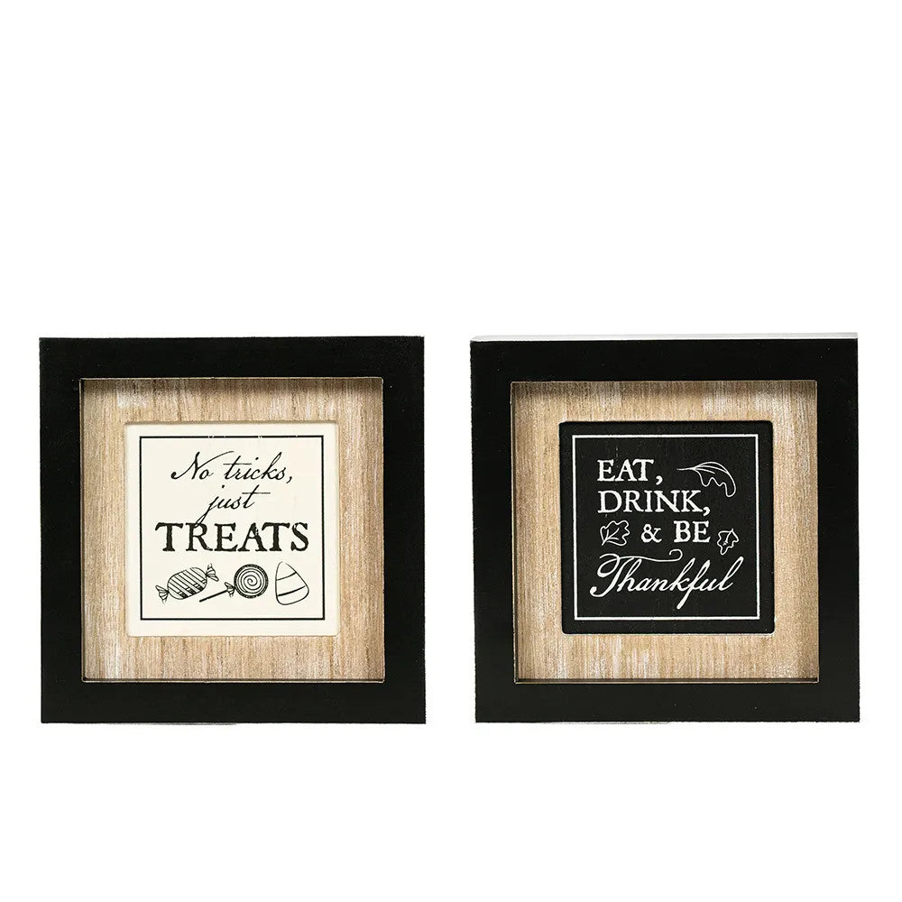 Sweet & Spooky Reversible Wood Frame Sign