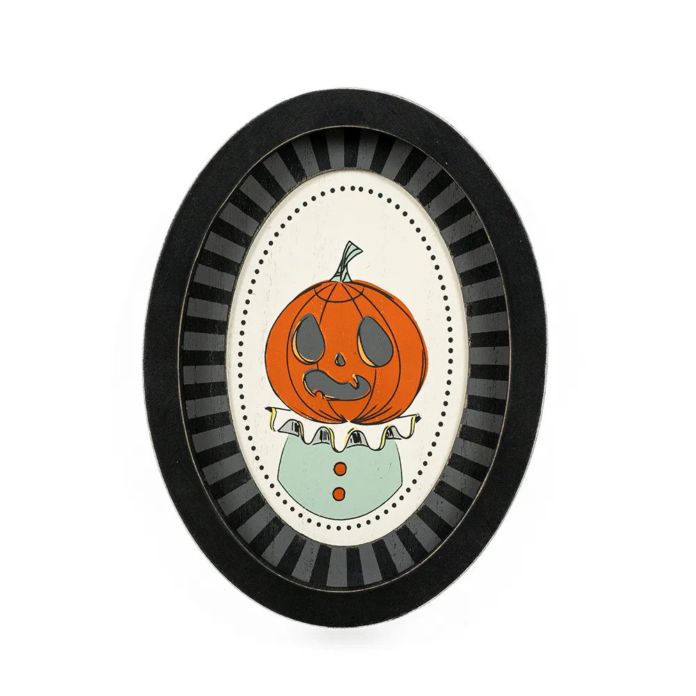 Jack-o'-Lantern Wood Frame Sign