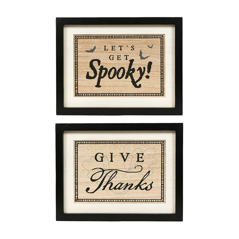 Sweet & Spooky Reversible Wood Frame Sign