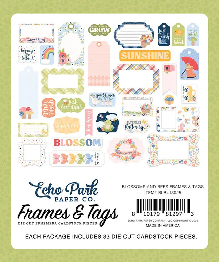 View 3 of Blossoms And Bees Frames & Tags - Echo Park