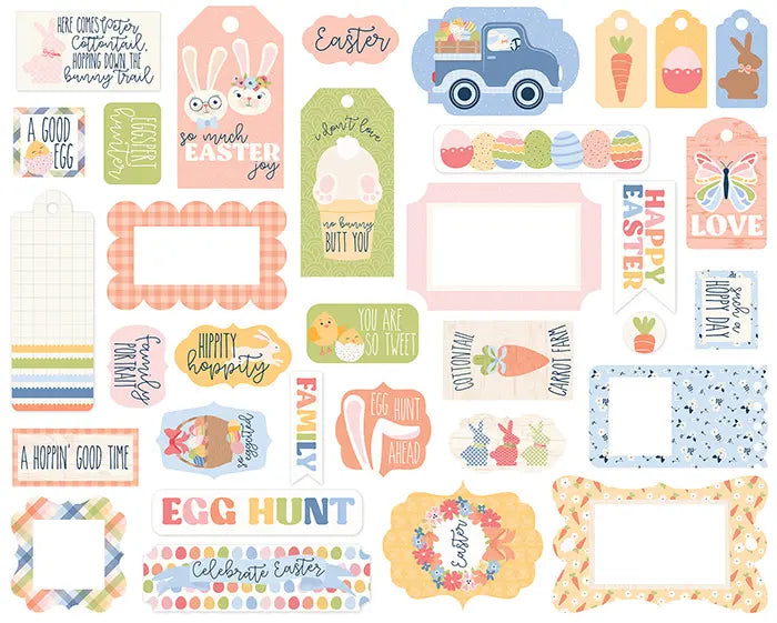 View 2 of Bunnies And Baskets Frames & Tags - Echo Park