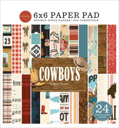 Cowboys 6" x 6" Paper Pad - Carta Bella 