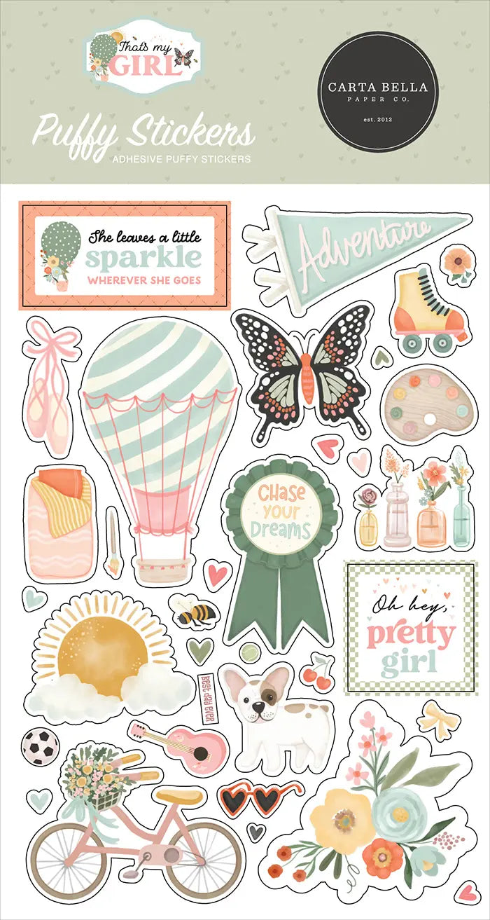 That's My Girl Puffy Stickers - Carta Bella