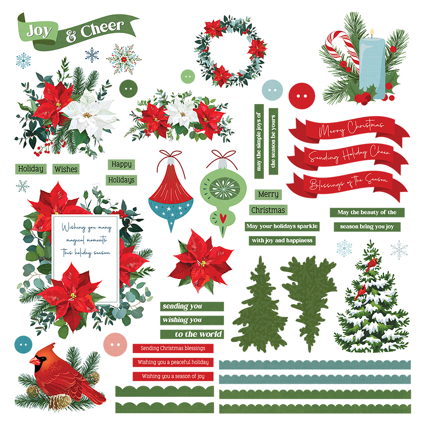 Card Kit Sticker- Christmas Garden Collection -Photo Play