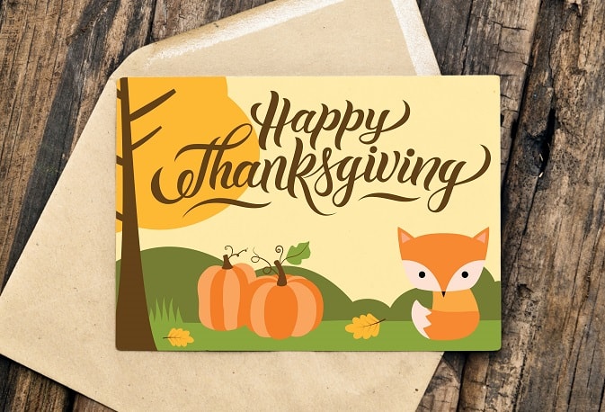 Happy Thanksgiving Greeting Card SVG Image File Download