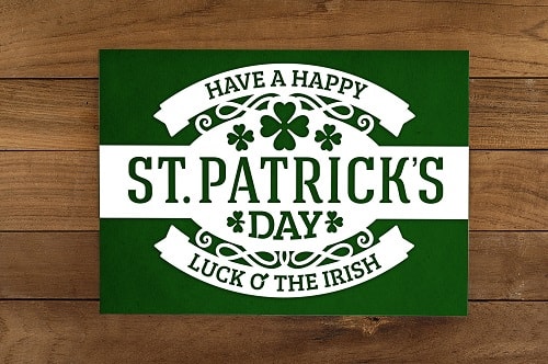 Luck O' The Irish Card SVG Image File Download