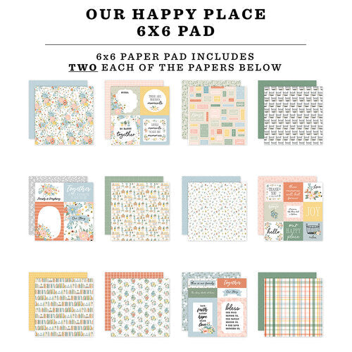 View 2 of Our Happy Place 6" x 6" Paper Pad - Echo Park