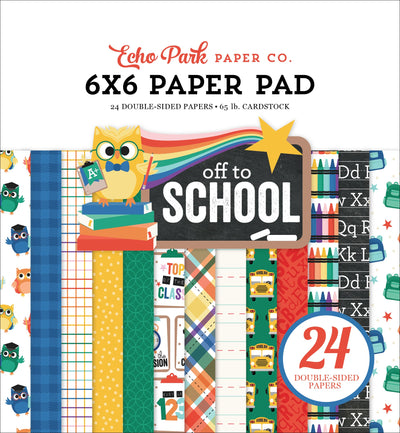 Off To School 6" x 6" Paper Pad - Echo Park