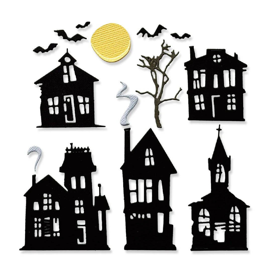 Ghost Town Thinlits Die Set (11 pack) by Tim Holtz (Vault) - Halloween Collection - Sizzix