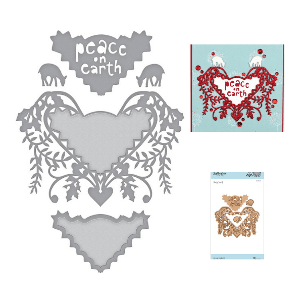 View 5 of Peace On Earth Etched Dies - Shapeabilities - 2019 Holiday - Sharyn Sowell - Spellbinders
