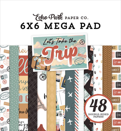 Let's Take The Trip Cardmakers 6" x 6" Mega Pad - Echo Park