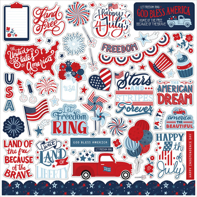 Stars And Stripes Forever Element Stickers - Echo Park